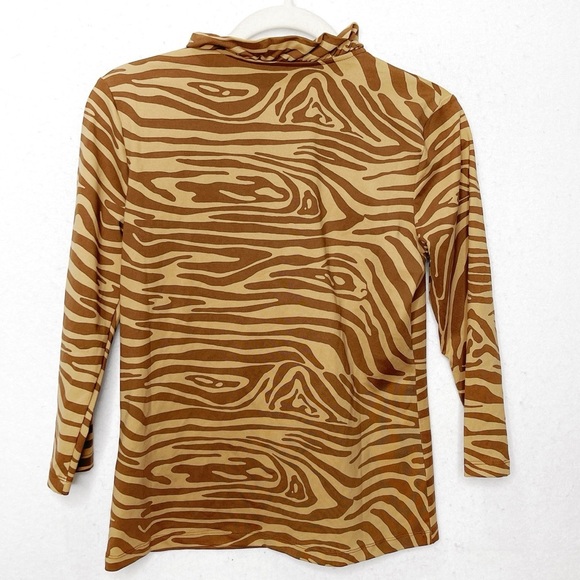 J. McLaughlin Durham Ruffle Catalina Cloth Blouse Midi Bengal Print 3/4 Sleeve - Picture 4 of 7